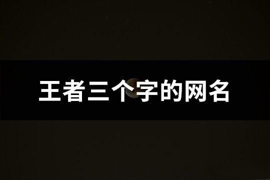 王者三個字的網名(精選82個)