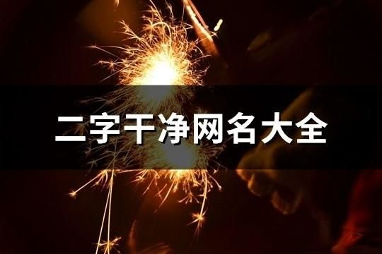 二字干凈網名大全(186個)