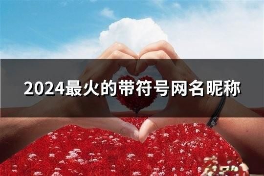 2024最火的帶符號網名昵稱(精選66個)