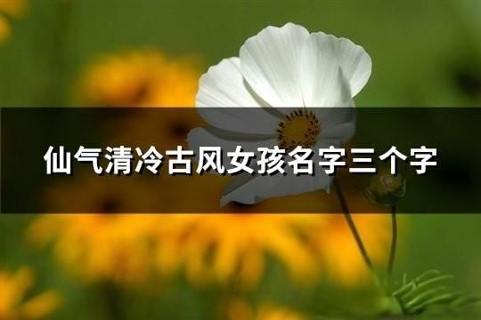 仙氣清冷古風(fēng)女孩名字三個(gè)字(共68個(gè))