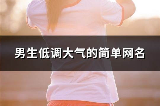 男生低調大氣的簡單網名(86個)