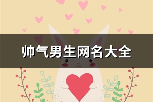 帥氣男生網名大全(精選126個)