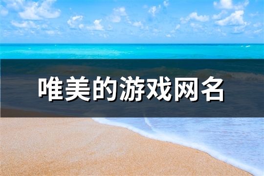 唯美的游戲網(wǎng)名(195個(gè))