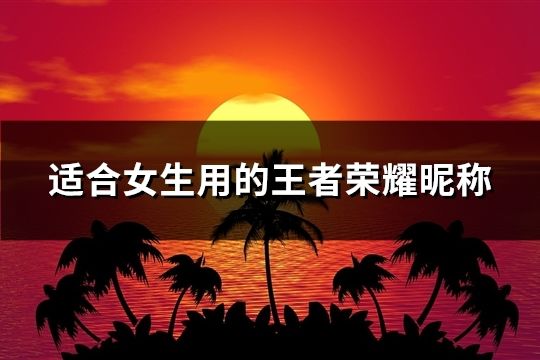 適合女生用的王者榮耀昵稱(170個(gè))