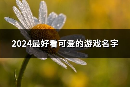 2024最好看可愛的游戲名字(精選107個)