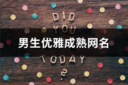 男生優雅成熟網名(共195個)