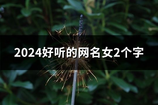 2024好聽的網名女2個字(65個)