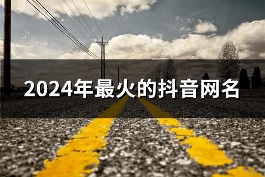 2024年最火的抖音網名(112個)