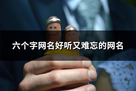 六個字網(wǎng)名好聽又難忘的網(wǎng)名(165個)