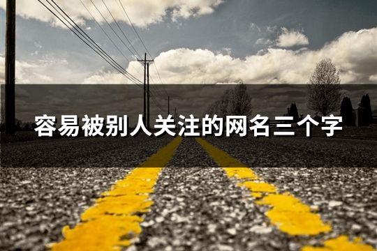 容易被別人關注的網名三個字(共119個)