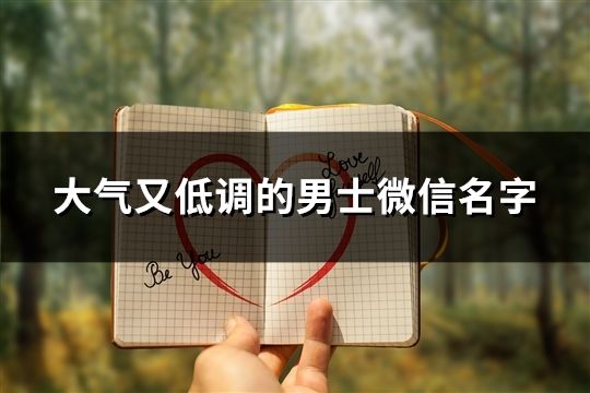 大氣又低調的男士微信名字(共161個)