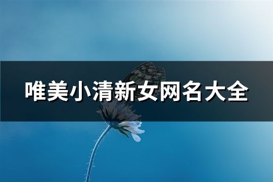 唯美小清新女網名大全(154個)