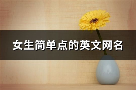 女生簡單點的英文網(wǎng)名(精選138個)