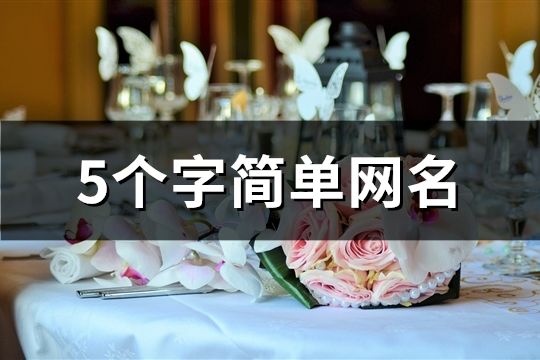 5個(gè)字簡單網(wǎng)名(精選163個(gè))