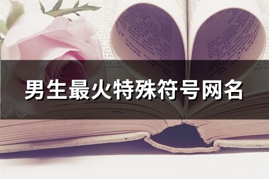 男生最火特殊符號網名(精選140個)