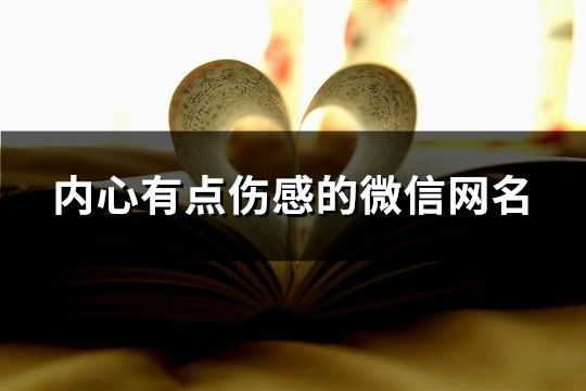 內心有點傷感的微信網名(108個)