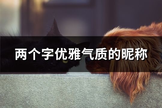 兩個字優雅氣質的昵稱(130個)
