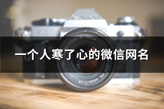 一個人寒了心的微信網(wǎng)名(共146個)