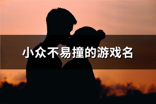 小眾不易撞的游戲名(105個)