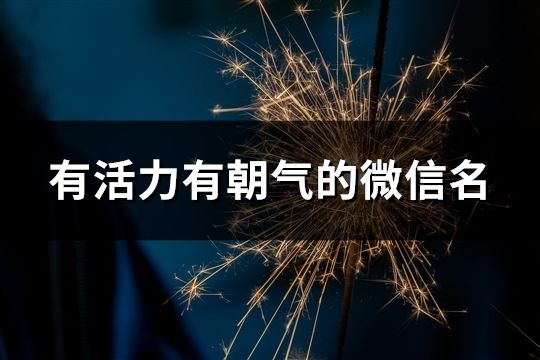 有活力有朝氣的微信名(精選148個)