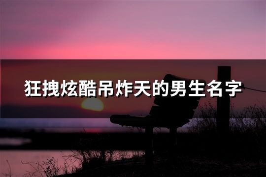 狂拽炫酷吊炸天的男生名字(共104個)