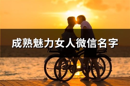 成熟魅力女人微信名字(131個)
