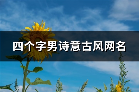 四個字男詩意古風(fēng)網(wǎng)名(673個)