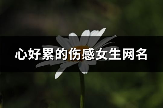 心好累的傷感女生網(wǎng)名(351個(gè))