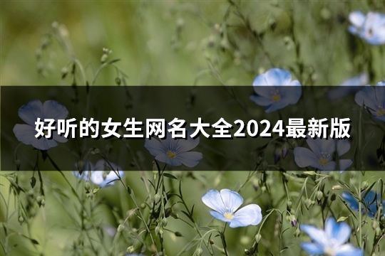 好聽的女生網名大全2024最新版(共227個)