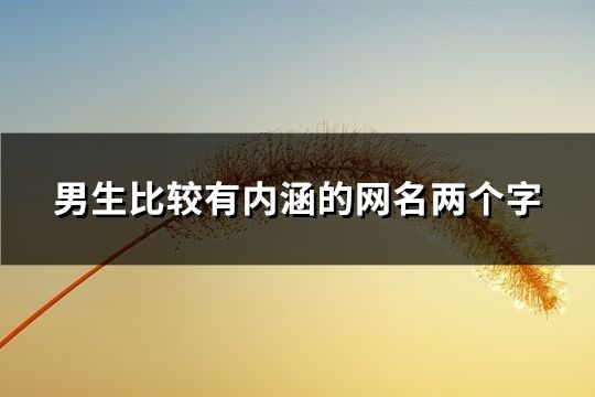 男生比較有內(nèi)涵的網(wǎng)名兩個(gè)字(185個(gè))