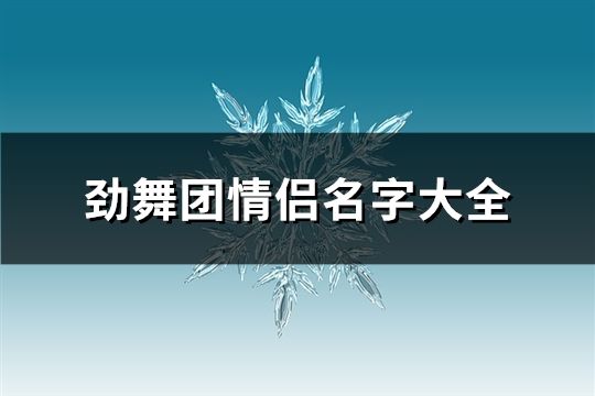 勁舞團情侶名字大全(共176個)