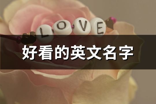 好看的英文名字(169個(gè))