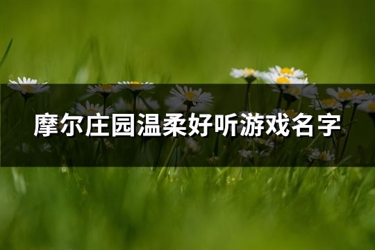 摩爾莊園溫柔好聽游戲名字(219個(gè))