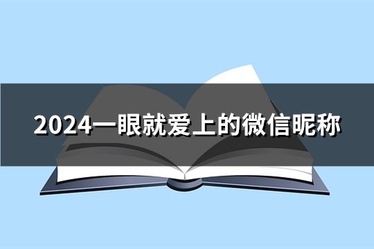 2024一眼就愛上的微信昵稱(169個(gè))