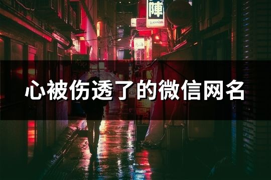 心被傷透了的微信網(wǎng)名(精選221個(gè))