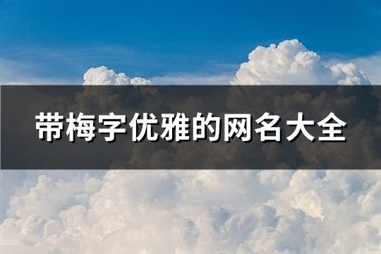 帶梅字優雅的網名大全(精選99個)