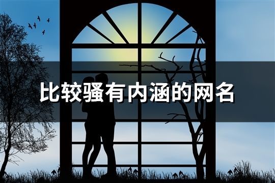 比較騷有內涵的網名(精選429個)