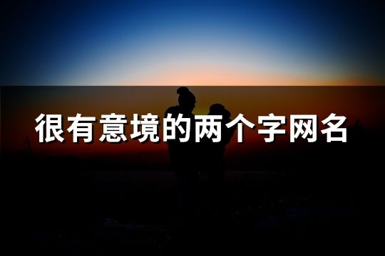 很有意境的兩個字網名(精選810個)