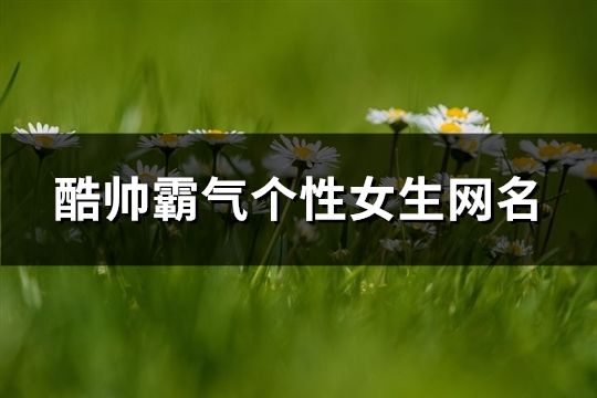 酷帥霸氣個性女生網名(713個)
