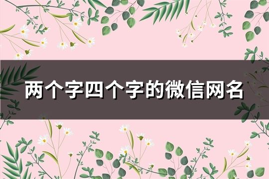 兩個字四個字的微信網(wǎng)名(精選213個)