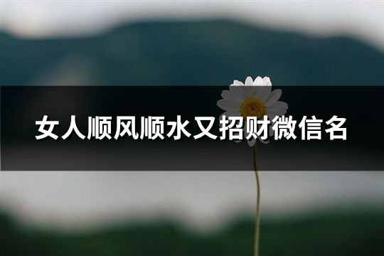 女人順風順水又招財微信名(精選152個)