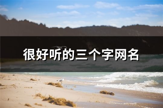 很好聽的三個字網名(精選216個)