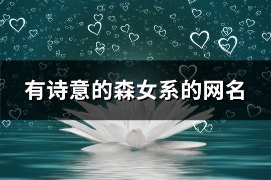 有詩意的森女系的網(wǎng)名(119個)