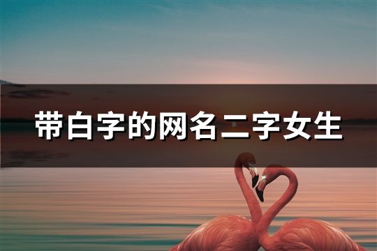 帶白字的網名二字女生(195個)