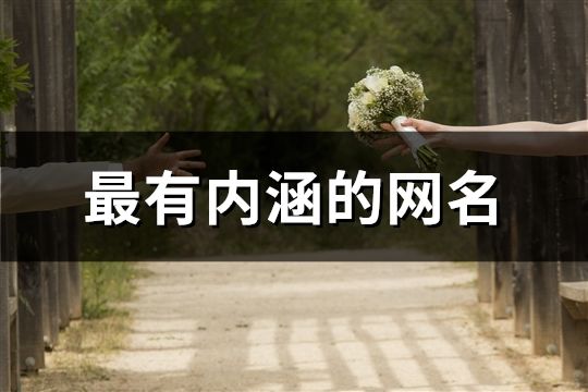 最有內涵的網名(共172個)