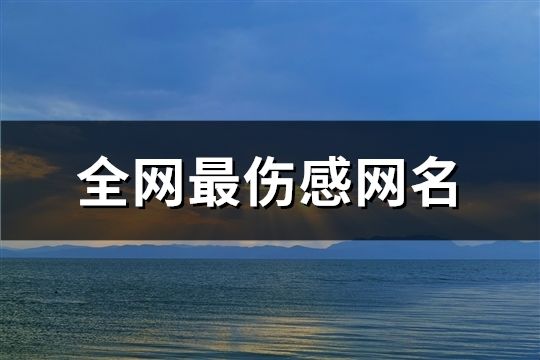 全網最傷感網名(196個)