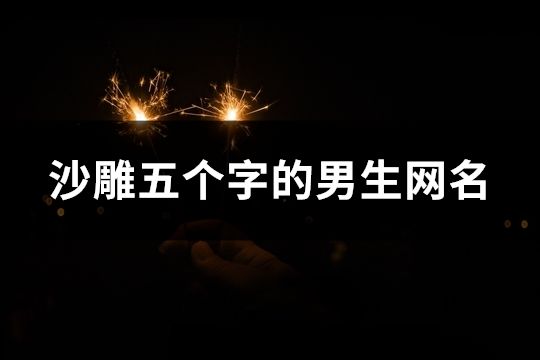 沙雕五個字的男生網名(精選1360個)