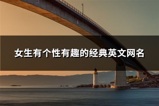 女生有個(gè)性有趣的經(jīng)典英文網(wǎng)名(共92個(gè))