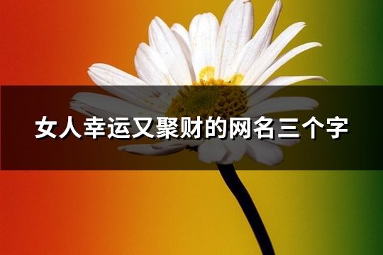 女人幸運又聚財的網名三個字(共40個) 女人幸運又聚財的網名三個字(共40個)