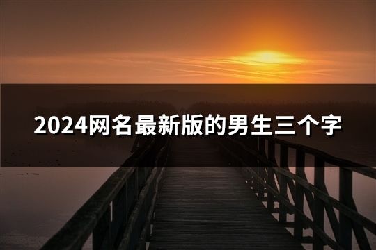 2024網名最新版的男生三個字(共40個) 2024網名最新版的男生三個字(共40個)